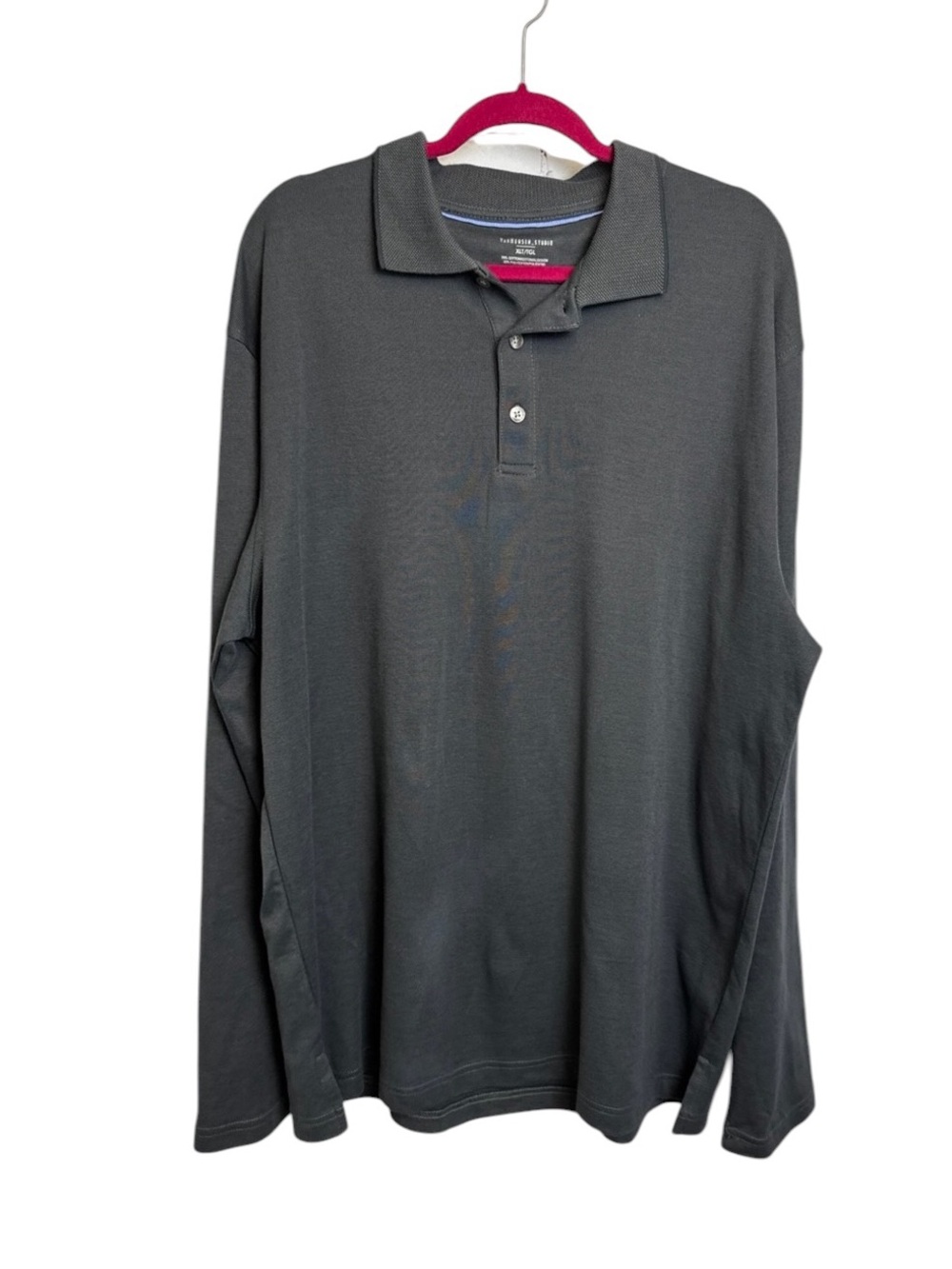 VanHeusen Studio XLT set of TWO New long sleeve polo tops men's XL tall